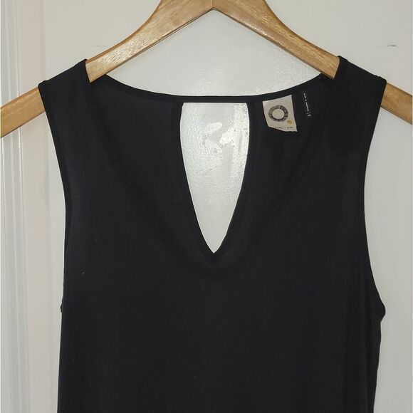 Anthropologie Akemi + Kin Longview V-Neck Tank Tunic Hi-Low Mini Jersey Dress XS - Picture 3 of 11